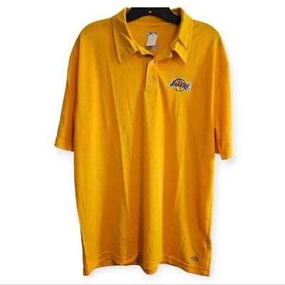 Polo con cuello de manga corta de Los Angeles Lakers para hombre grande de la NBA Foto 1 de 4