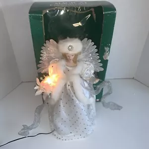 Trim A Home ANGELO MAGICO NATALE SARAH 15” FIBRA OTTICA ILLUMINATO - Foto 1 di 5