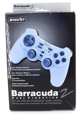 Interact Barracuda 2 CV-1133 Gray Wired PlayStation 1 Game Controller - CIB - Image 1 of 4