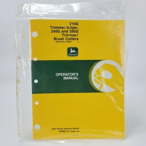 Manual del operador del propietario 210G cortadora bordeadora 240G 260G manual del fabricante de equipos originales John Deere - Imagen 1 de 4