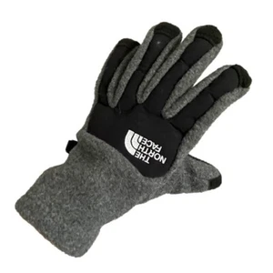 North Face Gray Fleece Denali Etip Gloves - Youth's Small - Picture 1 of 5