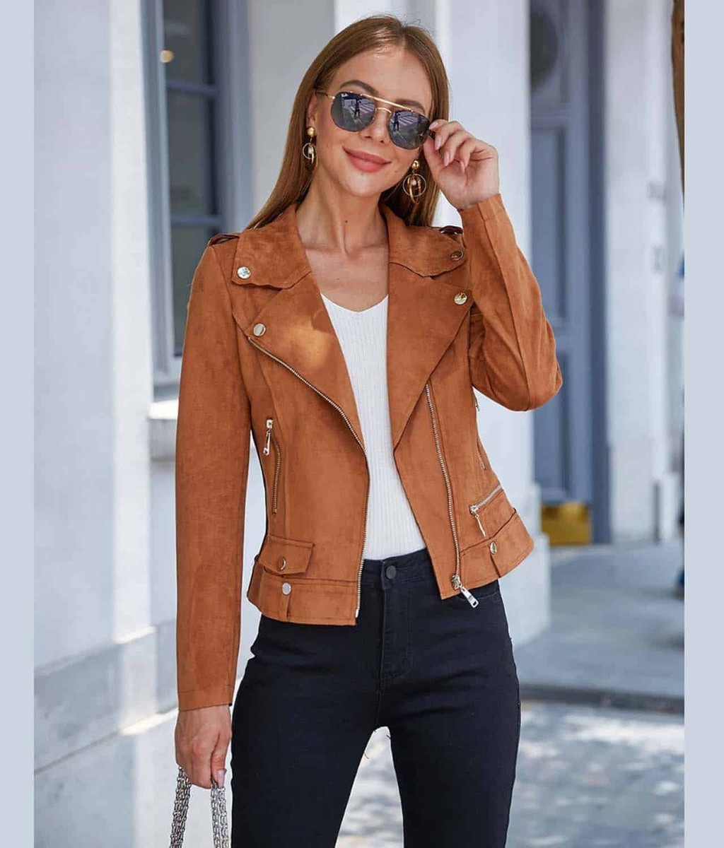 veloursleder jacken damen