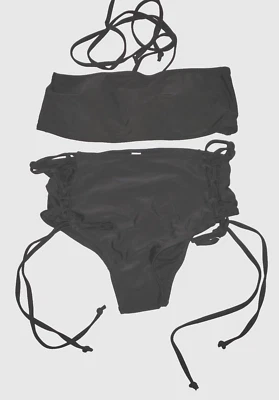 Zaful Negro 2 Piezas Nuevo XL Mujer Corbata Bikini Traje de Baño Foto 1 de 4