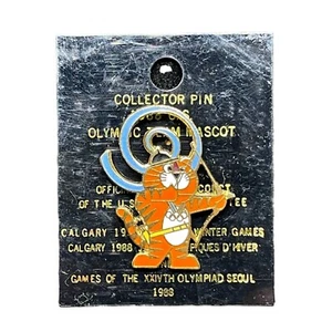 Vintage 1988 US Olympiamannschaft Maskottchen Metall Sammler Pin - Bild 1 von 5