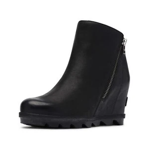 Sorel Women's Joan of Arctic Wedge III Zip Boot - Black, Sea Salt - Size 12 - Picture 1 of 6