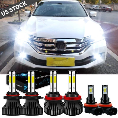 For Honda Accord 2013 2014 2015 Combo LED Headlight High/Low Beam+Fog Light Kit - Image 1 of 4
