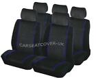 For Toyota Prius  - Luxury BLK/BLU Car Seat Covers Protectors - Full Set