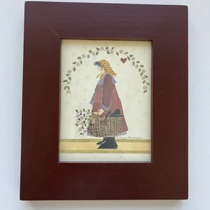 Vintage Framed Art Print by Barbara Bourgeau-Richards #1010 Romeo Woman 1988 - Picture 1 of 5