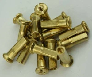 40 solid brass long nipples Harley spoke wire wheel - Picture 1 of 3