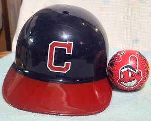 Laich Cleveland Indians Full Size Replica Plastic Helmet & Play By Play Baseball - Picture 1 of 10
