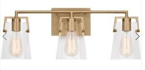 Visual Comfort Crofton 3-Lt 24" Satin Brass Wall Bath Fixture DJV1033SB D&J - Picture 1 of 1