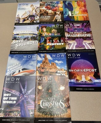 Lot of 11 WDW Magazines from  2022 + Life Inside Disney Parks Magazine Foto 1 de 4