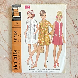 McCalls 9218, 60s Dress, Sz 11/33.5, Cut & COMPLETE, Vintage Sewing Pattern - Picture 1 of 2