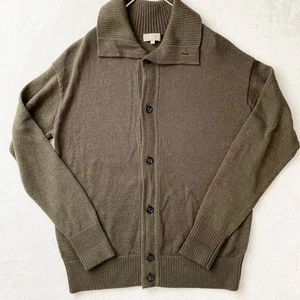MARGARET HOWELL hochgeschlossener Woll-Cardigan khaki hergestellt in Japan Herren L aktuelles Modell - Bild 1 von 24