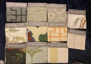 Fabric Samples Schumacher Upholstery Lot Of 11 - Picture 1 of 5