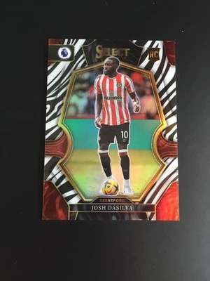 2022-23 Panini Select Josh Dasilva Rookie RC Mezzanine Zebra 6/25 Brentford - Image 1 of 2