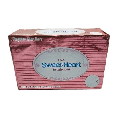 Barras de jabón de belleza rosa corazón dulce vintage tamaño regular paquete de 4 utilería Purex sellada Foto 1 de 4