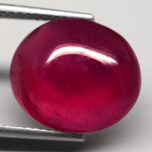 9.11Ct. Natural Gemstone Ruby Top Red Oval Cabochon Mozambique Good Sparkling! - Picture 1 of 7