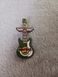 Hard Rock Cafe Seattle Guitar Native American Totem Poll Pin EUC No Back - Picture 1 of 2