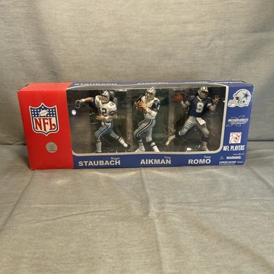 McFarlane 🏈 NFL Dallas Cowboys QB 3-pack Staubach, Aikman, Romo (2007) - Image 1 of 4