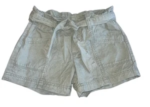Abercrombie Girls Belt Tie Pull On Elastic Waist Utility Shorts Size 5-6 - Picture 1 of 3