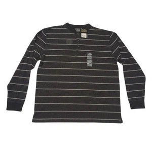 St John's Bay Men's Large Shirt Sueded Henley NEW WITH TAGS Long Sleeve Gray - Picture 1 of 7