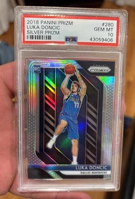 Luka Doncic #280 Panini Prizm Silver Prizm 2018 PSA 10 gemas como nuevo Foto 1 de 2