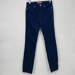 Lilly Pulitzer Damengröße 2 South Ocean mittelhoher Bund Plüsch Skinny Velours Hose - Bild 1 von 7