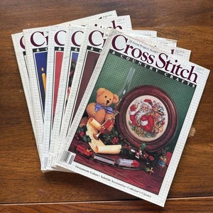 6 Cross Stitch & Country Crafts Vintage Zeitschriften 1987-1988 - Bild 1 von 8