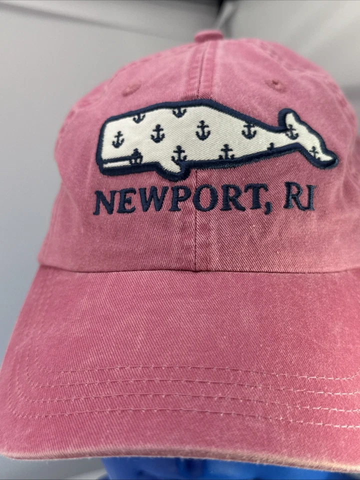 Sombrero Newport Rhode Island Ancla de Ballena Náutica Kate Lord; Gorra Rosa Nantucket RI Foto 1 de 4
