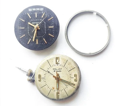 Movimiento Alarma URSS Poljot 2612 Señal Reloj Cricket Piezas 2 Piezas Completo Foto 1 de 4