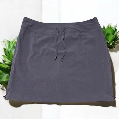 Green Tea Skort XXL Purple Gray Pull On Drawstring Pockets Casual Activewear - Image 1 of 3