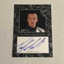 2010 Press Pass Signings Tyler Malsam Auto Autograph Signature Card NASCAR /75