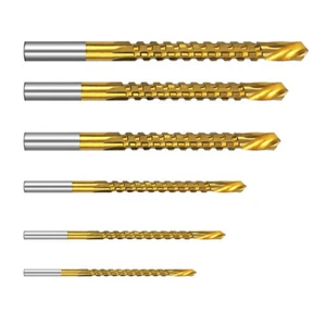 6pcs Woodworking Tool Serrated Drill Bit Spiral Drill Bit Side Cutting Drill Bit - Picture 1 of 12