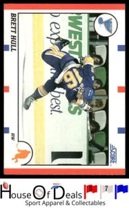 1990-91 Score Hottest and Rising Stars #100 Brett Hull Blues NHL Hockey Card - Picture 1 of 2
