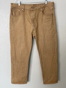Jeans Levis Para Hombre 40x32 Beige 501 Botón Recto Mosca Americano Lavado Medio Denim - Imagen 1 de 9