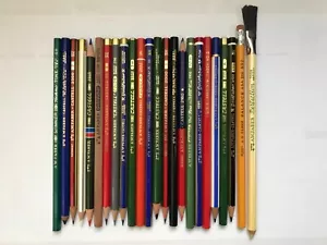 24 VINTAGE A.W.FABER PENCILS: GRAPHITE / COPYING / COLORED / ERASER -UNUSED -NOS - Picture 1 of 5