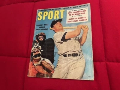 August 1960 Sport Magazine HOF Mickey Mantle  New York Yankees - Image 1 of 4