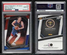 2023 National Convention VIP Gold Pack Red White & Blue Prizm /15 Nikola Jokic