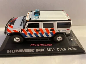 OCCASION CAR RETRO DROIT CASSE NOREV REPLICARS HUMMER H2 DUTCH POLICE au 1/43° - Imagen 1 de 9