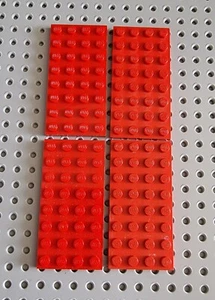 Placa LEGO placa de construcción placa base plana 4 piezas rojo 4x8 red Plate 3035 R2 - Imagen 1 de 1