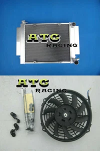 3 Row for Mazda RX2 RX3 RX4 RX5 RX7 Aluminum Radiator+Fan with Heater pipe MT - Picture 1 of 8