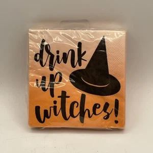 Vintage Halloween Napkins - Pier 1 Imports - Drink Up Witches - New - Picture 1 of 8
