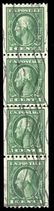 MOMEN: US STAMPS #441 COIL LINE STRIP USED VF+ JUMBO LOT #78528 - Picture 1 of 2