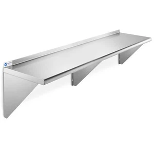 NSF Stainless Steel 14" x 60" Commercial Kitchen Wall Shelf Restaurant Shelving - Picture 1 of 7