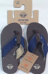 NWT DOCKERS BOYS FLIP FLOP NAVY SLIPPERS SHOES SIZE LARGE 13-1  - Picture 1 of 2