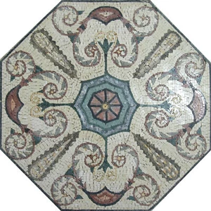 Geometrical Trapeze Continuous Heart Art Design Marble Mosaic - Picture 1 of 1