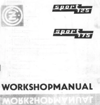 CZ Sport 125 175 Model 376 377 Motorcycle Manual 97 Pages English 🔥PDF COPY🔥 - Image 1 of 4