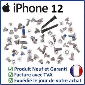 SET / KIT COMPLET DE TOUTES LES VIS DE L'IPHONE 12 - VIS DU BAS NOIRES - Photo 1 sur 2