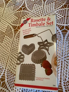 NORPRO*JUEGO ROSETA Y TIMBAL (7) PIEZAS*GALLETA/POSTRE ESCANDINAVO*NUEVO EN CAJA - Imagen 1 de 4